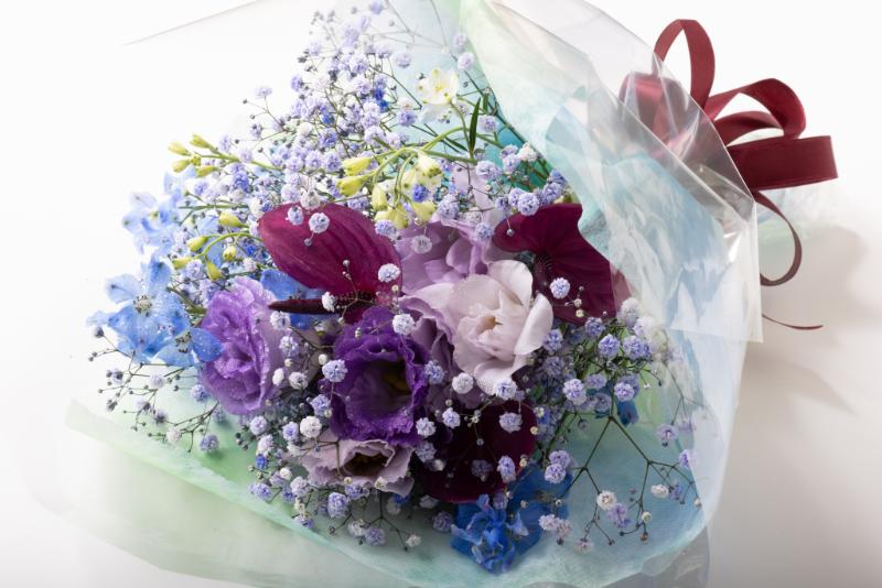 紫の花束 おしゃれ ポイント