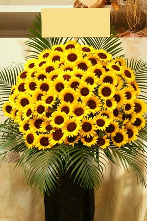 インパクトのあるお花をお探しの方へ、ヒマワリのスタンド花 [1段]