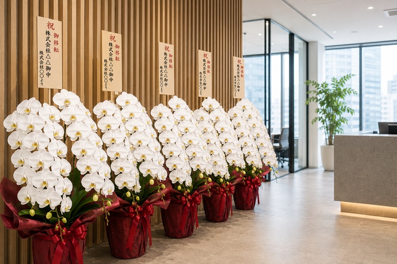事務所の移転祝いに贈る花は?相場・選び方・立札・届ける時期を解説