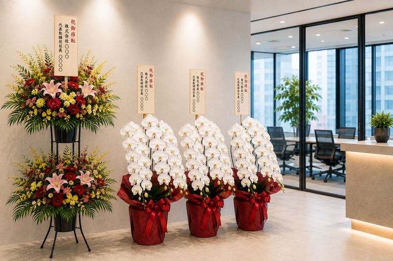 移転祝いの花はいつ送る？前日・当日・遅れた場合のマナーを解説